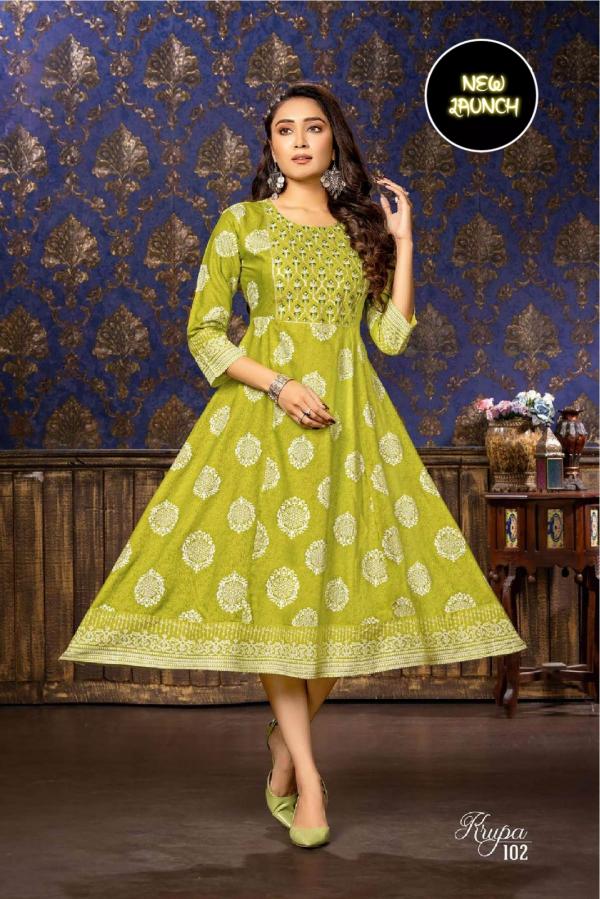 Golden Krupa Vol 1 Rayon Designer Exclusive Kurti Collection